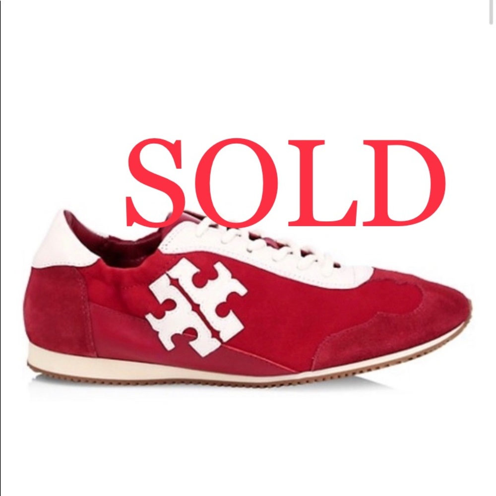 Tory Burch Retro Red Flare Athletic Shoe